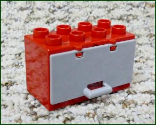 Lego® Duplo® Kontejner/Skříňka - Šedá Dvířka (Lego® Duplo®)