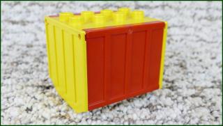 Lego® Duplo® Kontejner Žlutý 4x4 Boční Červená Dvířka (Lego® Duplo®)