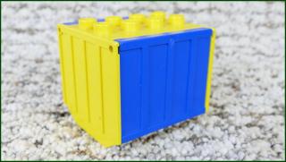 Lego® Duplo® Kontejner Žlutý 4x4 Boční Modrá Dvířka (Lego® Duplo®)