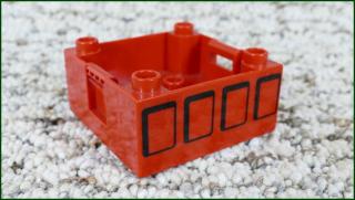 Lego® Duplo® Korba Červená 4x4 Černý Potisk Krabice (Lego® Duplo®)