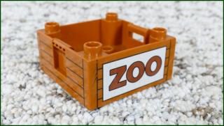 Lego® Duplo® Korba Hnědá 4x4 Potisk Zoo (Lego® Duplo®)