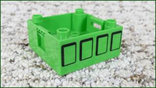 Lego® Duplo® Korba Zelená 4x4 Potisk Černé Krabice (Lego® Duplo®)