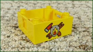 Lego® Duplo® Korba Žlutá 4x4 Potisk Sekera, Žebřík, Plamen (Lego® Duplo®)