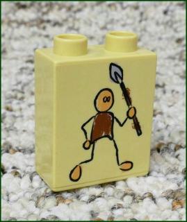 Lego® Duplo® Kostka 1x2x2 Béžová - Pravěký Člověk (Lego® Duplo®)