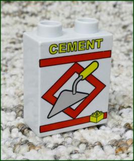 Lego® Duplo® Kostka 1x2x2 Bílá - Cement (Lego® Duplo®)