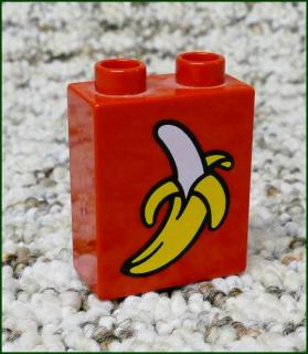 Lego® Duplo® Kostka 1x2x2 Červená - Banán (Lego® Duplo®)