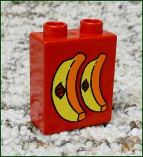 Lego® Duplo® Kostka 1x2x2 Červená - Banány (Lego® Duplo®)