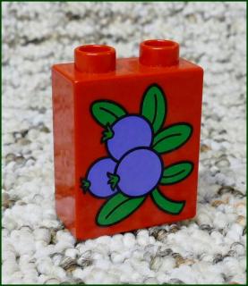 Lego® Duplo® Kostka 1x2x2 Červená - Bobule (Lego® Duplo®)
