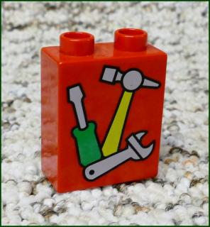 Lego® Duplo® Kostka 1x2x2 Červená - Nářadí (Lego® Duplo®)