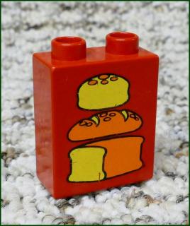 Lego® Duplo® Kostka 1x2x2 Červená - Pečivo (Lego® Duplo®)