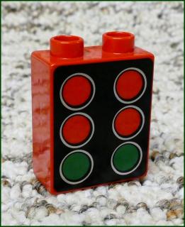 Lego® Duplo® Kostka 1x2x2 Červená - Semafor (6) (Lego® Duplo®)