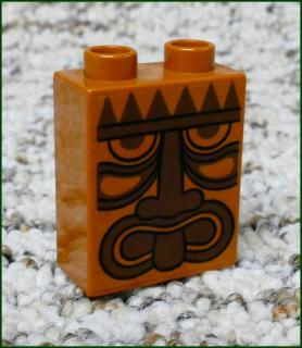 Lego® Duplo® Kostka 1x2x2 Hnědá - Totem (Lego® Duplo®)