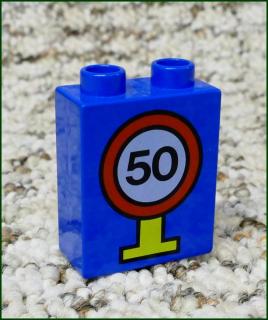 Lego® Duplo® Kostka 1x2x2 Modrá - Značka 50 (Lego® Duplo®)
