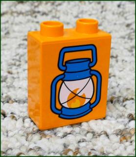 Lego® Duplo® Kostka 1x2x2 Oranžová - Lucerna (Lego® Duplo®)