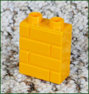 Lego® Duplo® Kostka 1x2x2 Oranžová Tvarovaná - Cihly (Lego® Duplo®)