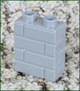 Lego® Duplo® Kostka 1x2x2 Šedá Tvarovaná - Cihly (Lego® Duplo®)