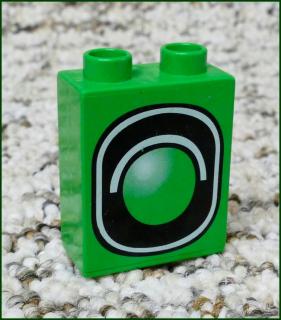Lego® Duplo® Kostka 1x2x2 Sv. Zelená - Semafor (1) (Lego® Duplo®)