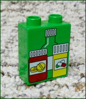 Lego® Duplo® Kostka 1x2x2 Světle Zelená - Léky (Lego® Duplo®)