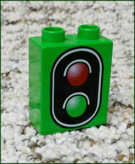 Lego® Duplo® Kostka 1x2x2 Světle Zelená - Semafor (2) (Lego® Duplo®)