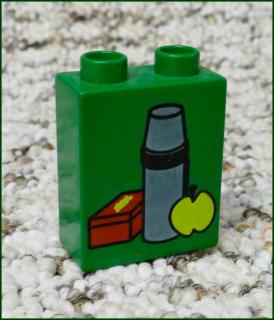 Lego® Duplo® Kostka 1x2x2 Tm. Zelená - Termoska (Lego® Duplo®)