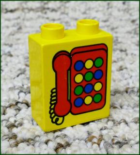 Lego® Duplo® Kostka 1x2x2 Žlutá - Barevný Telefon (Lego® Duplo®)