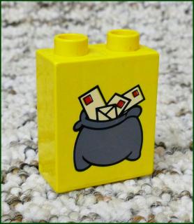 Lego® Duplo® Kostka 1x2x2 Žlutá - Brašna s Dopisy Malá (Lego® Duplo®)