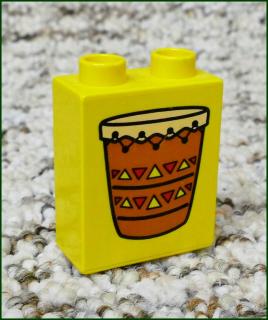 Lego® Duplo® Kostka 1x2x2 Žlutá - Buben (Lego® Duplo®)