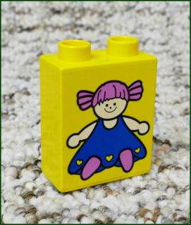Lego® Duplo® Kostka 1x2x2 Žlutá - Holčička (Lego® Duplo®)