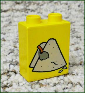 Lego® Duplo® Kostka 1x2x2 Žlutá - Hromada Štěrku (Lego® Duplo®)