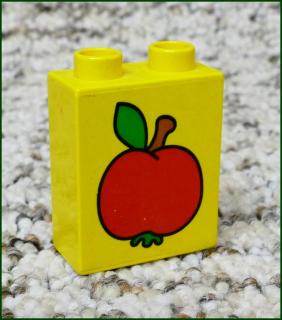 Lego® Duplo® Kostka 1x2x2 Žlutá - Jablko (Lego® Duplo®)