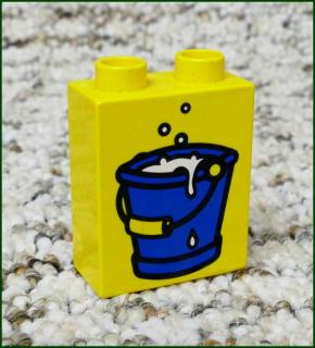 Lego® Duplo® Kostka 1x2x2 Žlutá - Kbelík a Mydliny (Lego® Duplo®)