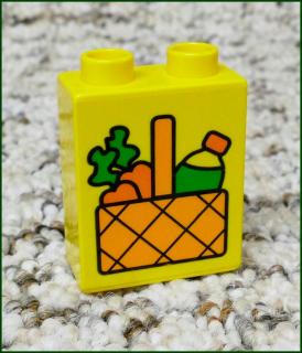 Lego® Duplo® Kostka 1x2x2 Žlutá - Košík Piknik (Lego® Duplo®)