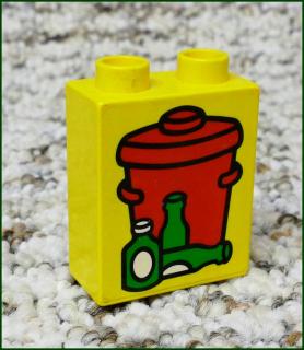 Lego® Duplo® Kostka 1x2x2 Žlutá - Popelnice (Lego® Duplo®)
