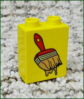 Lego® Duplo® Kostka 1x2x2 Žlutá - Štětec (Lego® Duplo®)
