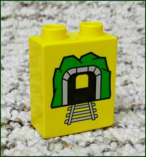 Lego® Duplo® Kostka 1x2x2 Žlutá - Tunel (Lego® Duplo®)