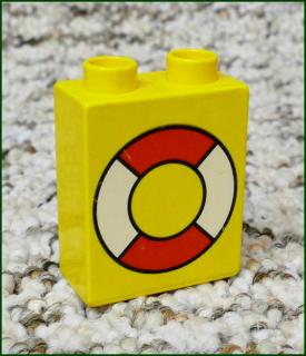 Lego® Duplo® Kostka 1x2x2 Žlutá - Záchranný Kruh (Lego® Duplo®)