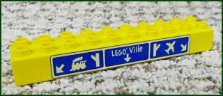 Lego® Duplo® Kostka 2x10 Návěstidlo Nádraží, Lego Ville, Letiště (Lego® Duplo®)