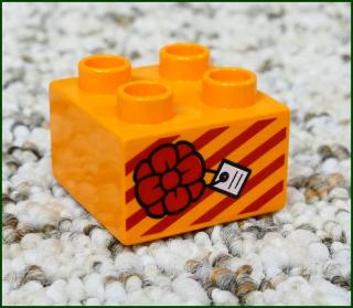 Lego® Duplo® Kostka 2x2 Oranžová - Balíček s Visačkou (Lego® Duplo®)