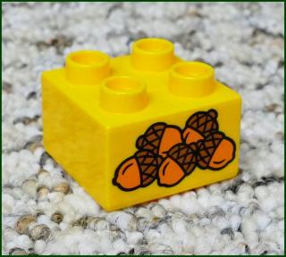 Lego® Duplo® Kostka 2x2 Oranžová - Žaludy (Lego® Duplo®)
