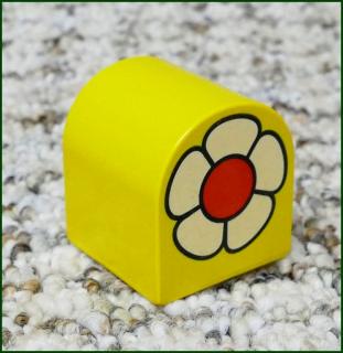 Lego® Duplo® Kostka 2x2 Půlkulatá Žlutá - Květina (Lego® Duplo®)