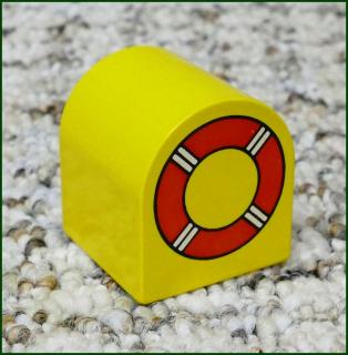 Lego® Duplo® Kostka 2x2 Půlkulatá Žlutá - Záchranný Kruh (Lego® Duplo®)