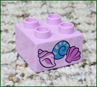 Lego® Duplo® Kostka 2x2 Růžová - Mušličky (Lego® Duplo®)