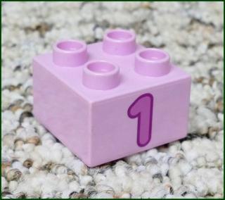 Lego® Duplo® Kostka 2x2 Růžová - Růžová Jednička (Lego® Duplo®)