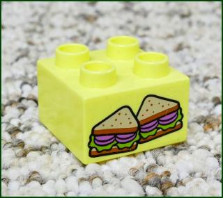 Lego® Duplo® Kostka 2x2 Světle Žlutá - Sendviče (Lego® Duplo®)