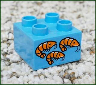 Lego® Duplo® Kostka 2x2 Tyrkysová - Krevety (Lego® Duplo®)