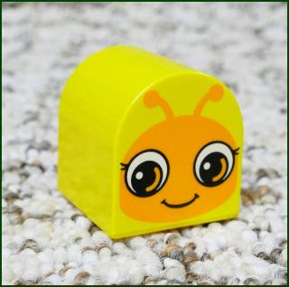 Lego® Duplo® Kostka 2x2 Zaoblená Žlutá - Hlava Housenky (Lego® Duplo®)