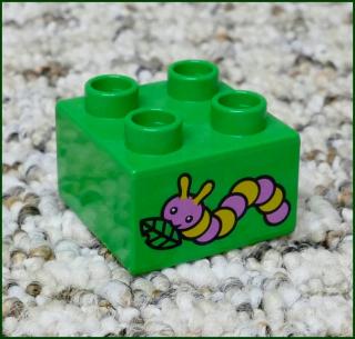 Lego® Duplo® Kostka 2x2 Zelená - Červ (Lego® Duplo®)