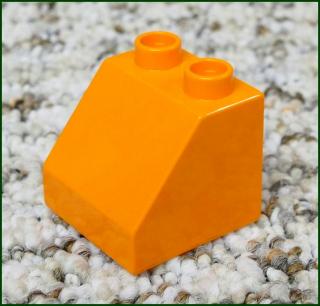 Lego® Duplo® Kostka 2x2 Zkosená Oranžová (Lego® Duplo®)