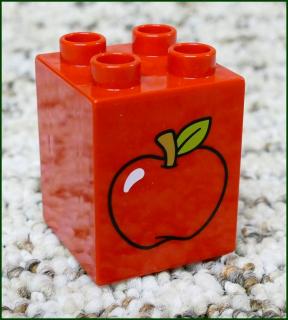 Lego® Duplo® Kostka 2x2x2 Červená - Jablíčko (Lego® Duplo®)