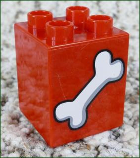 Lego® Duplo® Kostka 2x2x2 Červená Kost (Lego® Duplo®)